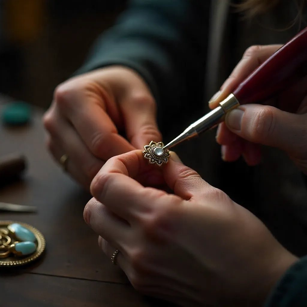Detailed jewelry examination process